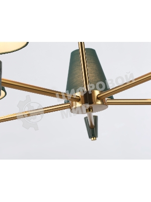 Люстра Ambrella light LH75051/5 BS/GN латунь/зеленый E14*5 max 40W D700*580