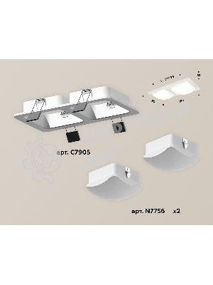 Комплект встраиваемого светильника Ambrella light XC7905014 SWH/FR белый песок/белый матовый MR16 GU5.3 (C7905, N7756)
