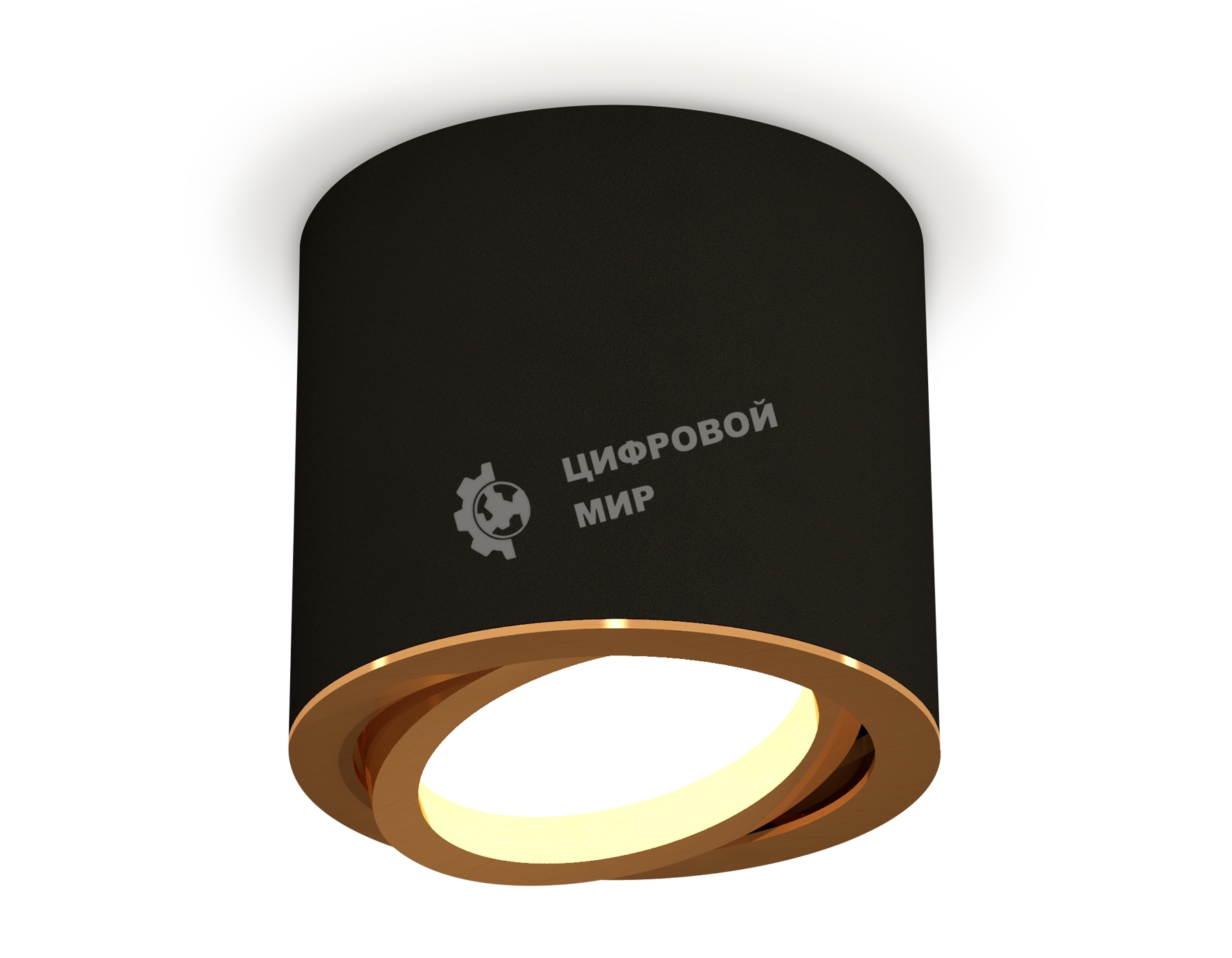 Светильник Ambrella Light XS7402003 SBK/PYG черный песок/золото желтое полированное MR16 GU5.3 (C7402, N7004)