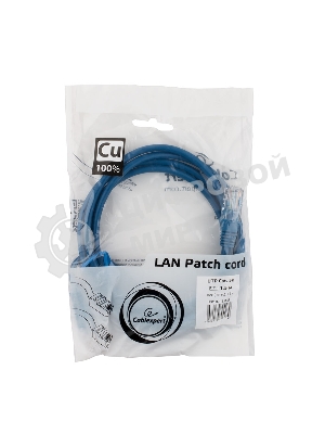 Патч-корд медный UTP Cablexpert PP10-1.5M/B cat.5e, 1.5м, литой, многожильный, синий