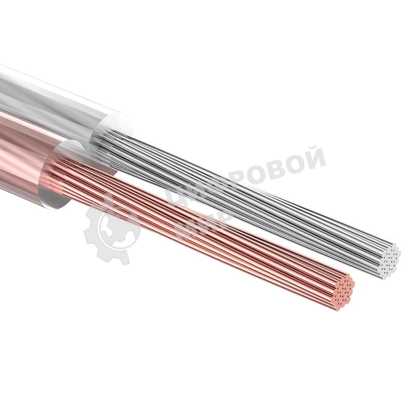 Кабель акустический Rexant 2х2.50 мм2, прозрачный SILICON, 100 м.