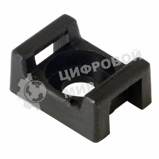 Площадка для крепления стяжки Rexant (ПС-2) 22x16 мм, черная, упаковка 10 шт.