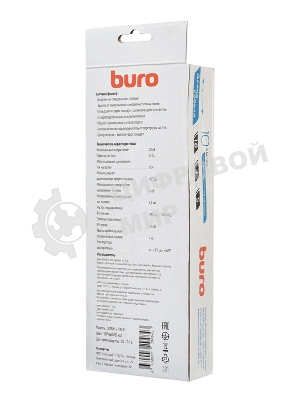 Сетевой фильтр Buro 500SH-5-SW-B 5 м, 5 розеток, черный, коробка