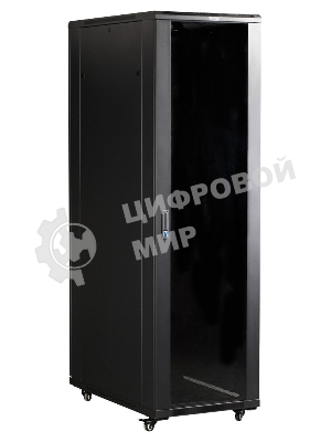 Шкаф коммутационный Lanmaster (TWT-CBB-42U-6X10-P1) 42U 600x1000 мм пер. дв. перфор. задн. дв. перфор. 2-хст. 2 бок. пан. 800 кг черный IP20