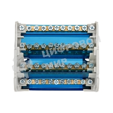 Шина на DIN-рейку в корпусе (кросс-модуль) Rexant 4х11