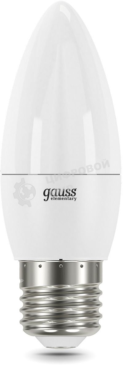 Лампа светодиодная Gauss Elementary 30222 12Вт цок.: E27 свеча 220B 4100K св. свеч. белый нейт. (упак.: 10 шт)