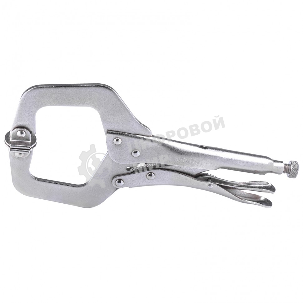 Зажим ручной Сибртех, увеличенный захват, подвижные губки, 270 мм
