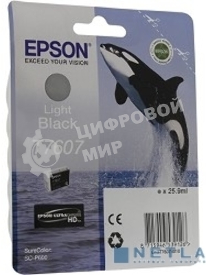 Картридж струйный Epson серый SC-P600