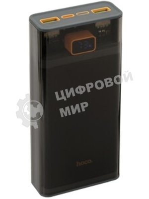 Внешний аккумулятор 20000mAh 2USB+1Type-C+1micro USB 2.0A Hoco J165A (Black). 