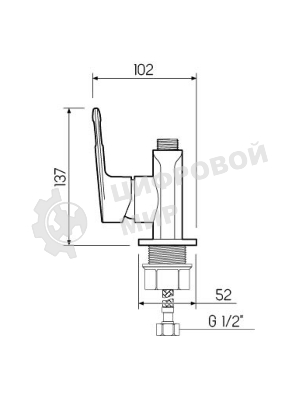 Корпус смесителя для кухни, ø35 SL134-017FK