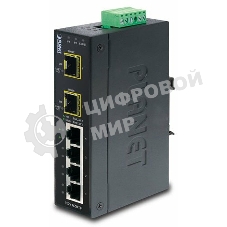 Коммутатор IGS-10020MT индустриальный управляемый коммутатор IP30 Industrial 8* 1000TP + 2* 100/1000F SFP Full Managed Ethernet Switch (-40 to 75 degree C), 1588