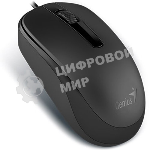 Мышь проводная Genius DX-120 черный, 1000 dpi, USB, кнопки - 3
