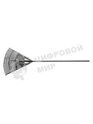 Грабли веерные пластиковые Palisad, 620х1750 мм, 27 плоских зубьев, алюминиевый черенок