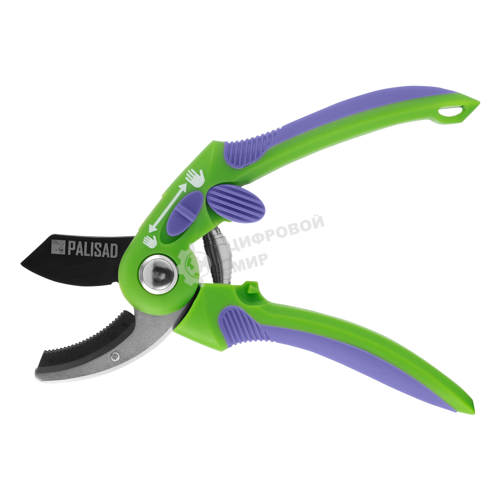 Секатор с наковальней Palisad 215 мм, регулировка захвата, двухкомпонентные рукоятки