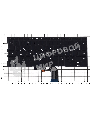 Клавиатура для ноутбука Xiaomi Mi Air 13.3 черная с подсветкой