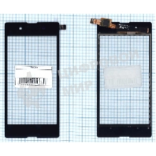 Сенсорное стекло (тачскрин) для Sony Xperia E3 (D2202) черное