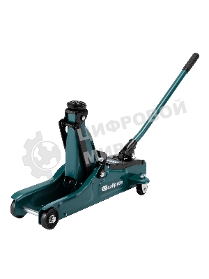 Домкрат гидравлический подкатной Сибртех 2 т, 85-330 мм, низкий подхват, в пластиковом кейсе