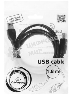 Кабель USB2.0 Cablexpert CCB-USB2-CMAPO1-2MW, Type-C/Lightning, издание Classic 0.1, 3A, 20Вт, 2м, белый, коробка