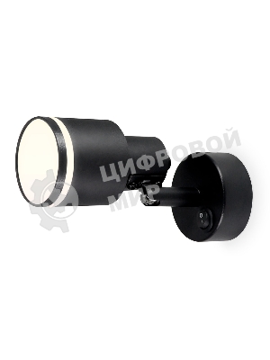 Накладной поворотный спот с выключателем Ambrella light TA1282 BK черный GU10 max 12W 100*55*132