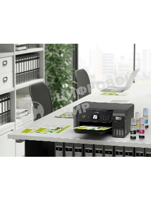 МФУ струйное Epson L3260 (C11CJ66409/C11CJ66507/C11CJ66511/C11CJ66414/C11CK58507), A4, цветной, печ. до 33 стр/мин. (ч/б) до 15 стр/мин. (цвет), 1440 x 5760 dpi (печать) 1200x2400dpi (скан.), USB, Wi-Fi, Air Print, Mopria