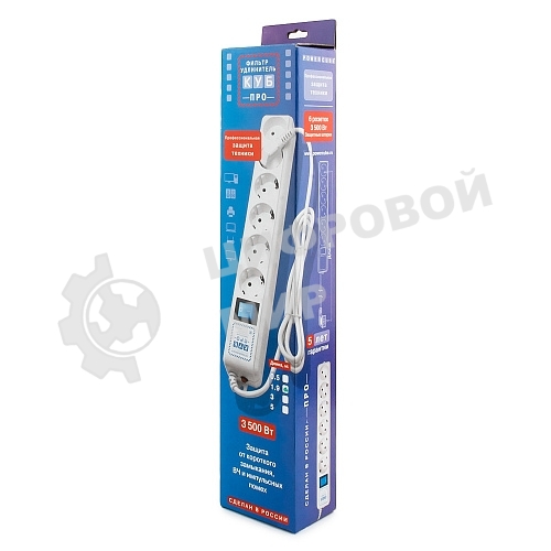 Фильтр-удлинитель Power Cube PRO, 1,9 м, LC контур, 16А/3,5 кВт
