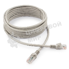 Патч-корд медный UTP Cablexpert PP10-5M cat.5, 5м, литой, многожильный, серый