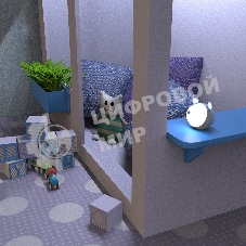 Ночник Gauss NN7026 мышка голубой