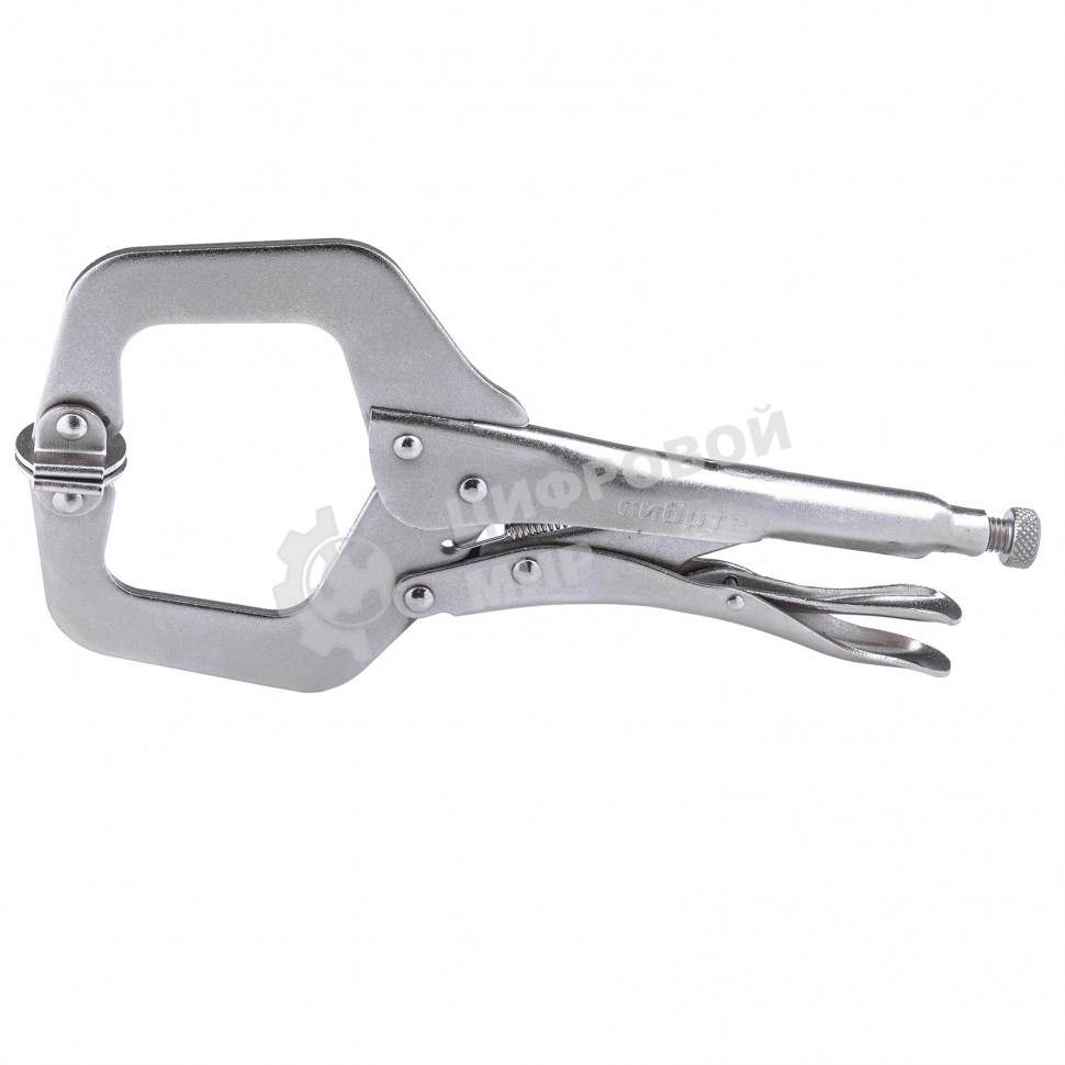 Зажим ручной Сибртех, увеличенный захват, подвижные губки, 270 мм