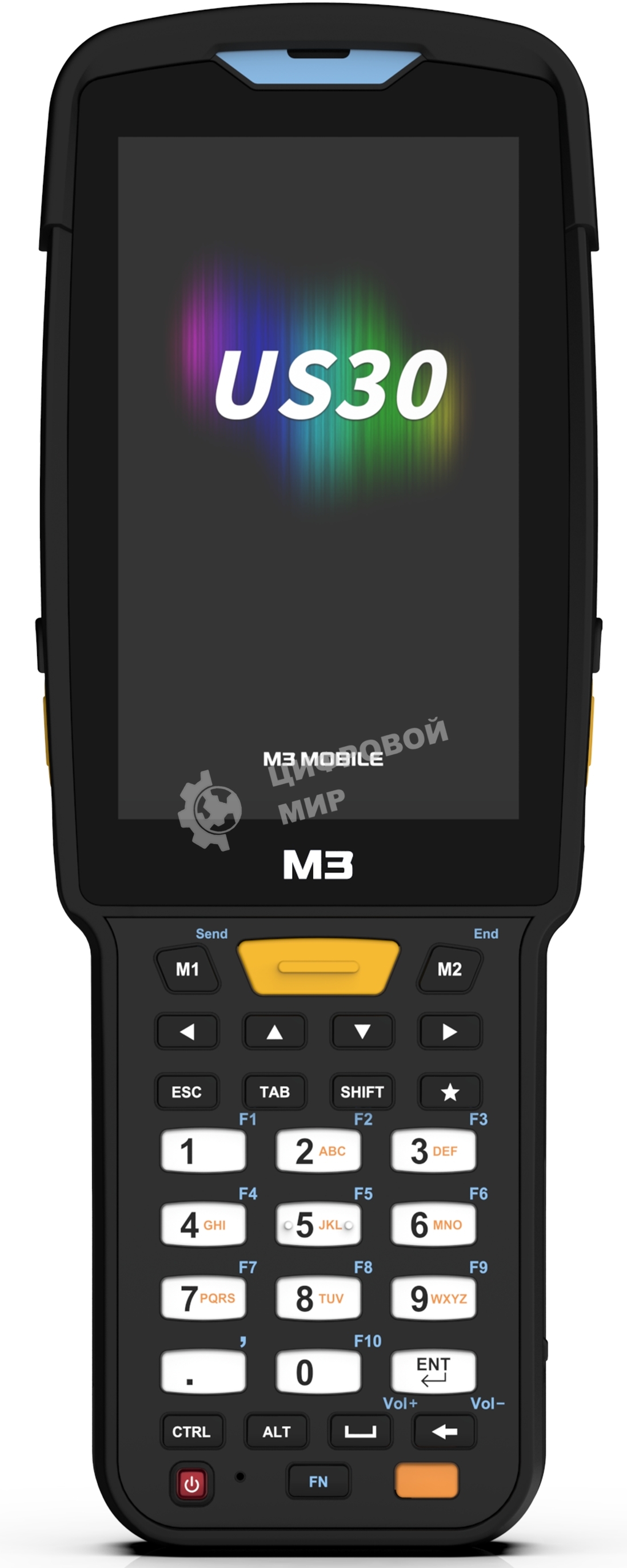 Терминал сбора данных M3 Mobile US300D-T2CWRE-HF Android 13.0 GMS, WVGA, Wi-Fi 6, SE4770 2D Imager Scanner(Straight Shooter/0° Scan), 16MP Rear Camera, BT5.3, NFC(HF), 4G/64G, 30 Keypad, 6700mAh Battery, Hand Strap, Bullet Proof Film