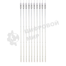 Гирлянда Тающие сосульки комплект 10 шт. х 100см, шаг 100см, 960 LED теплый белый, белый каучук, IP65, 24В, соединяется Neon-night