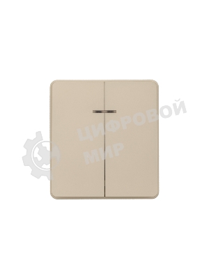 Выключатель KRANZ ROUND 2 кл проходной (переключатель) с подсветкой 10А с/у шелк KRANZ