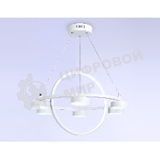 Светильник Ambrella light FL51772/2+6 WH белый 3000K/4200K/6400K 58W D600/380*1200 (ПДУ ИК)