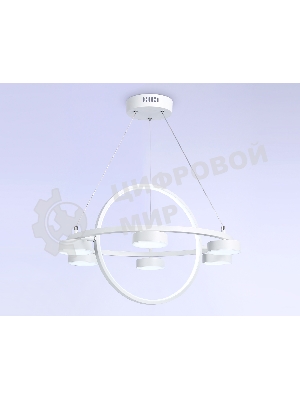 Светильник Ambrella light FL51772/2+6 WH белый 3000K/4200K/6400K 58W D600/380*1200 (ПДУ ИК)