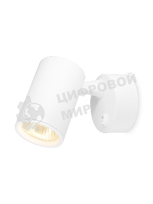 Накладной поворотный спот с выключателем Ambrella light TA1291 WH белый GU10 max 12W 87*55*138