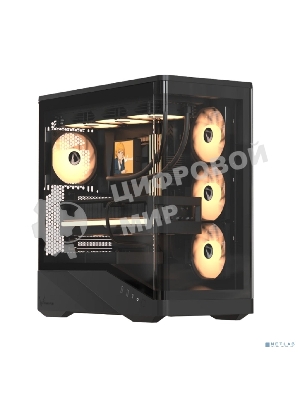Компьютерный корпус Formula V Line Crystal U9 PA Black, ATX, TYPE-C*1, USB3.0*2, Curved Glass, SIDE 3x PERFORMANCE ARGB, REAR 1x PERFORMANCE ARGB