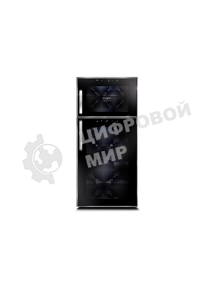 Винный шкаф CASO WineDuett 21 серебристый, 60 л, 2 отсека, 21 бут., класс B