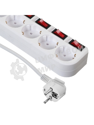 Сетевой фильтр Buro 500SH-5-SW-W 5 м, 5 розеток, белый, коробка