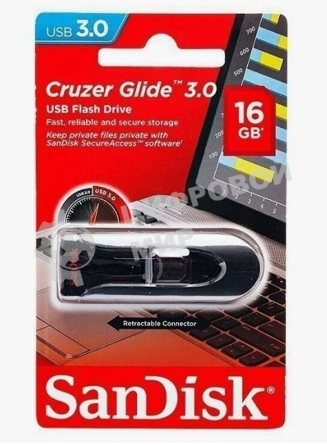 Флеш карта 16Gb SanDisk CZ600 Cruzer, USB 3.0