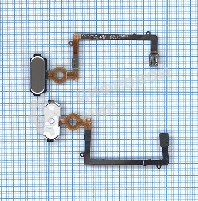 Кнопка HOME в сборе с механизмом и шлейфом для Samsung Galaxy S6 Edge SM-G925F, золотая