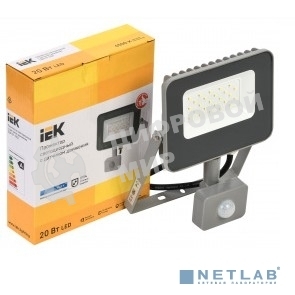 Прожектор Iek LPDO702-20-K03 СДО 07-20Д светодиодный серый с ДД IP44 IEK