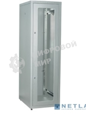 Шкаф сетевой ITK LE35-42U68-GM LINEA E 42U 600х800 мм стекл. передняя дверь, задняя металлическая серый