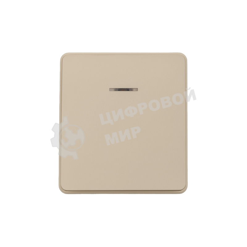 Выключатель KRANZ ROUND 1 кл проходной (переключатель) с подсветкой 10А с/у шелк