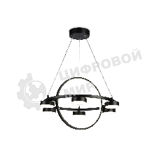 Светильник Ambrella light FL51775/2+6 BK черный 3000K/4200K/6400K 58W D600/380*1200 (ПДУ ИК)