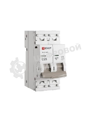Выключатель автоматический модульный 2п 25А C 4.5кА ВА 47-63N PROxima EKF M634225C
