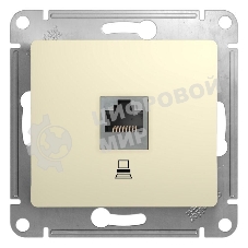 Механизм розетки комп. 1-м СП Glossa RJ45 беж. SchE GSL000281K