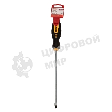 Отвертка шлицевая Rexant SL 6х200 мм, двухкомпонентная рукоятка