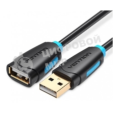 Кабель-удлинитель Vention USB 2.0 AM/AF - 2м черный