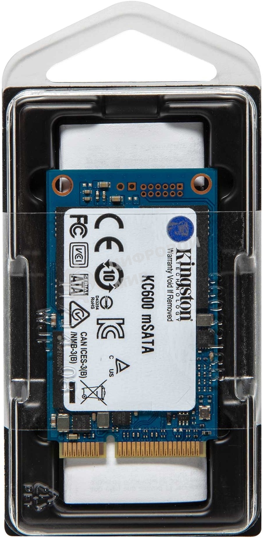Накопитель SSD Kingston KC600, 1Tb, mSATA, R/W 550/520