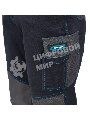 Брюки профессиональные рабочие, 97% хлопок 3% спандекс, XXL Gross