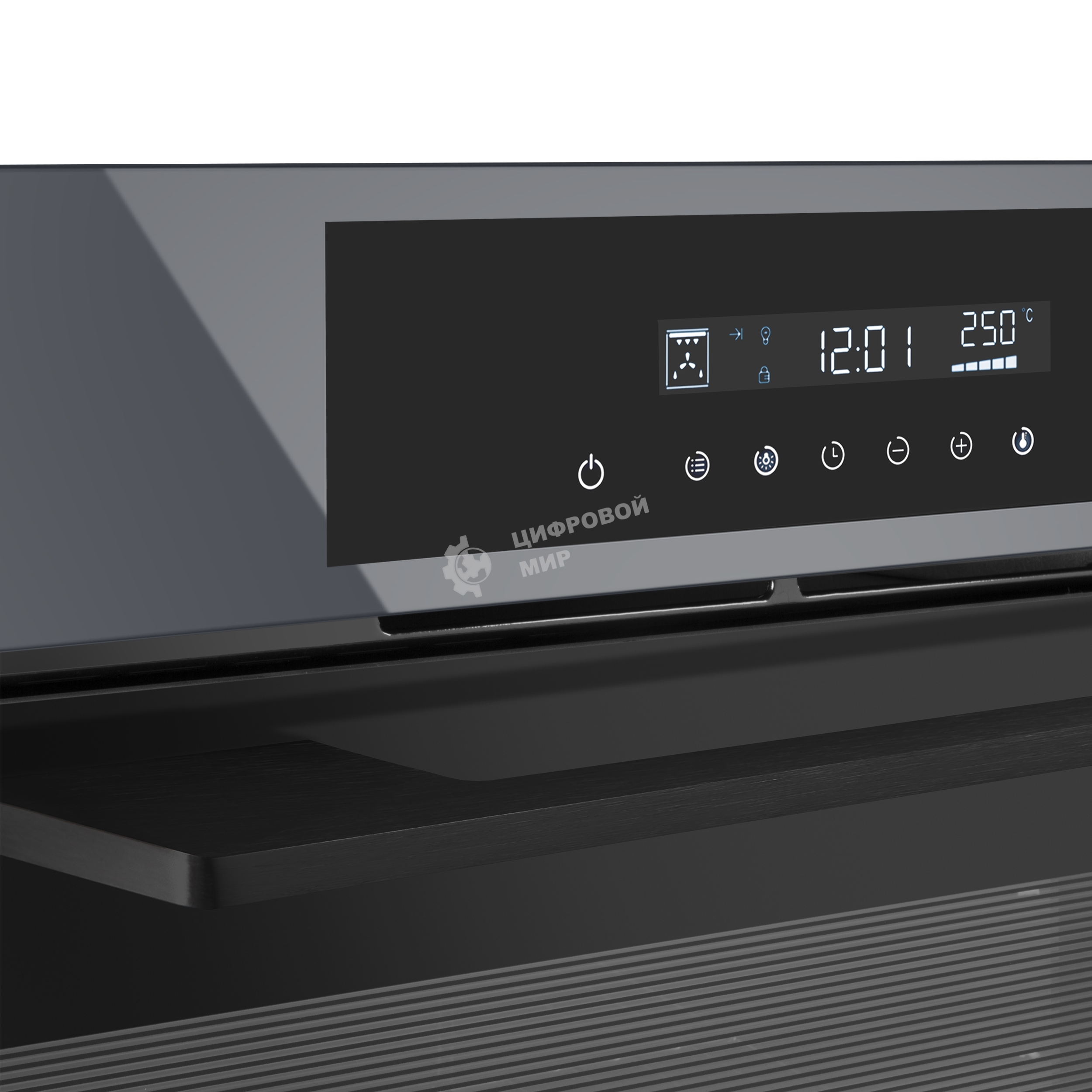 Шкаф духовой электрический Maunfeld AEOD60103G1, 60л, дверца с 3 стеклами, графит